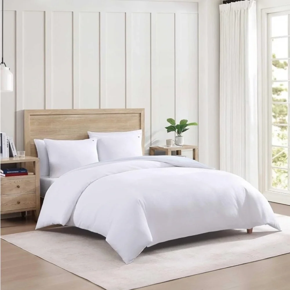 Tommy Hilfiger Micro Pique Reversible Duvet Cover Set White - King - Picture 2 of 9
